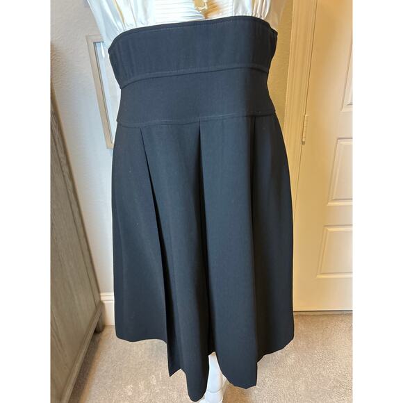 Cavin Klein | Cream/Black Ruffle Collared Fit & Flare Dress | 6 - Picture 6 of 10